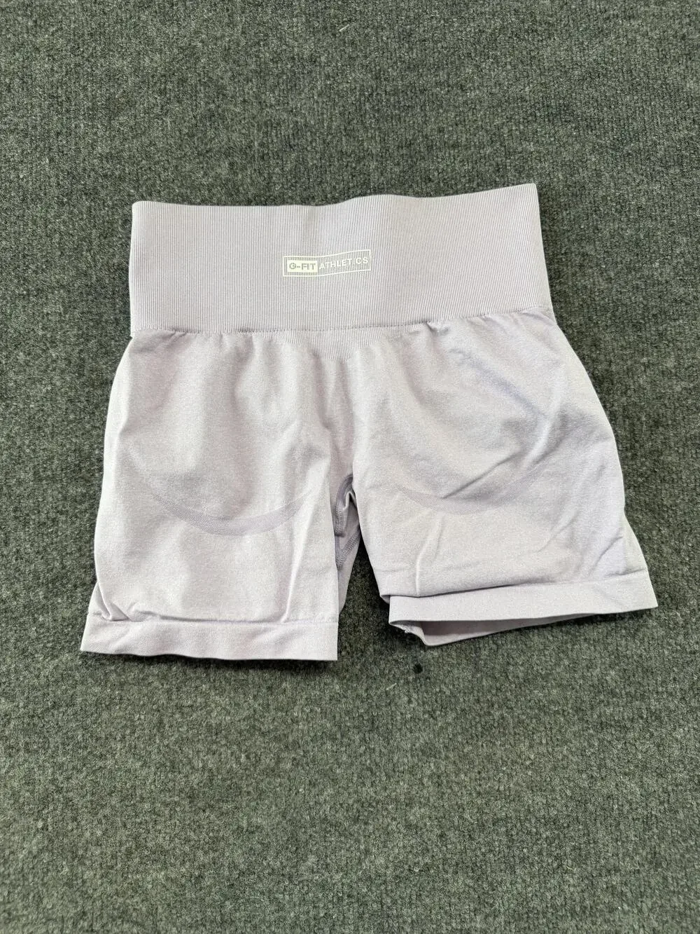 G-FIT ATHLETICS Biker Shorts Womens Medium Purple High Waist 4.5 Inseam Yoga Gym